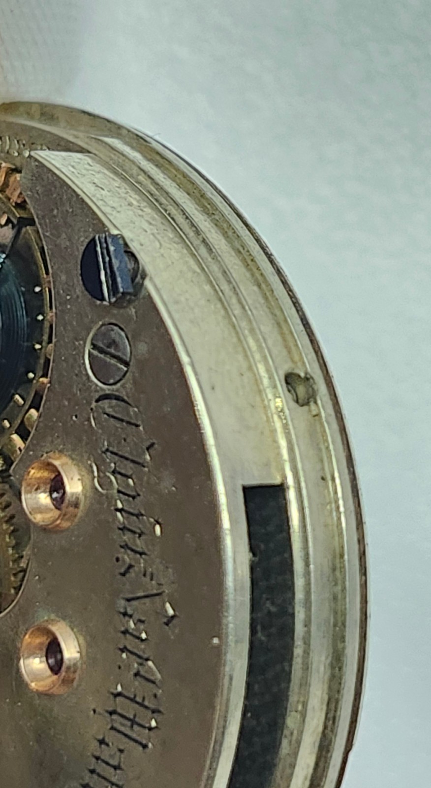 Elgin 12s Pocket Watch Movement – 15J Adjusted – Gilt Finish -for PARTS OR REPAI