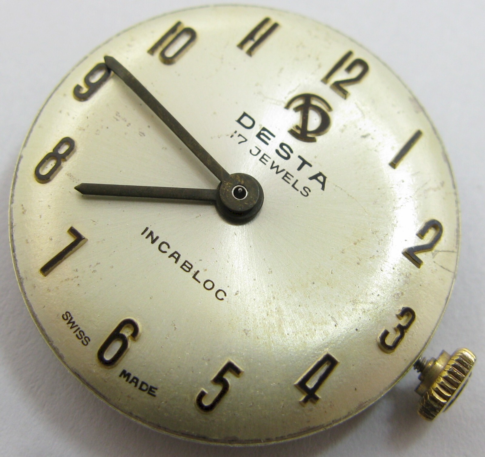FHF 6680 17 jewels sweep second Desta watch movement for parts …