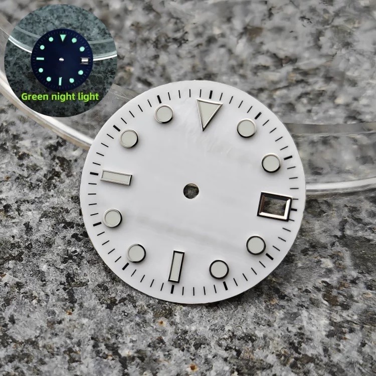 28.5MM Color Luminous Abalone Shell Watch Dial Date for NH35 Movement Accessorie