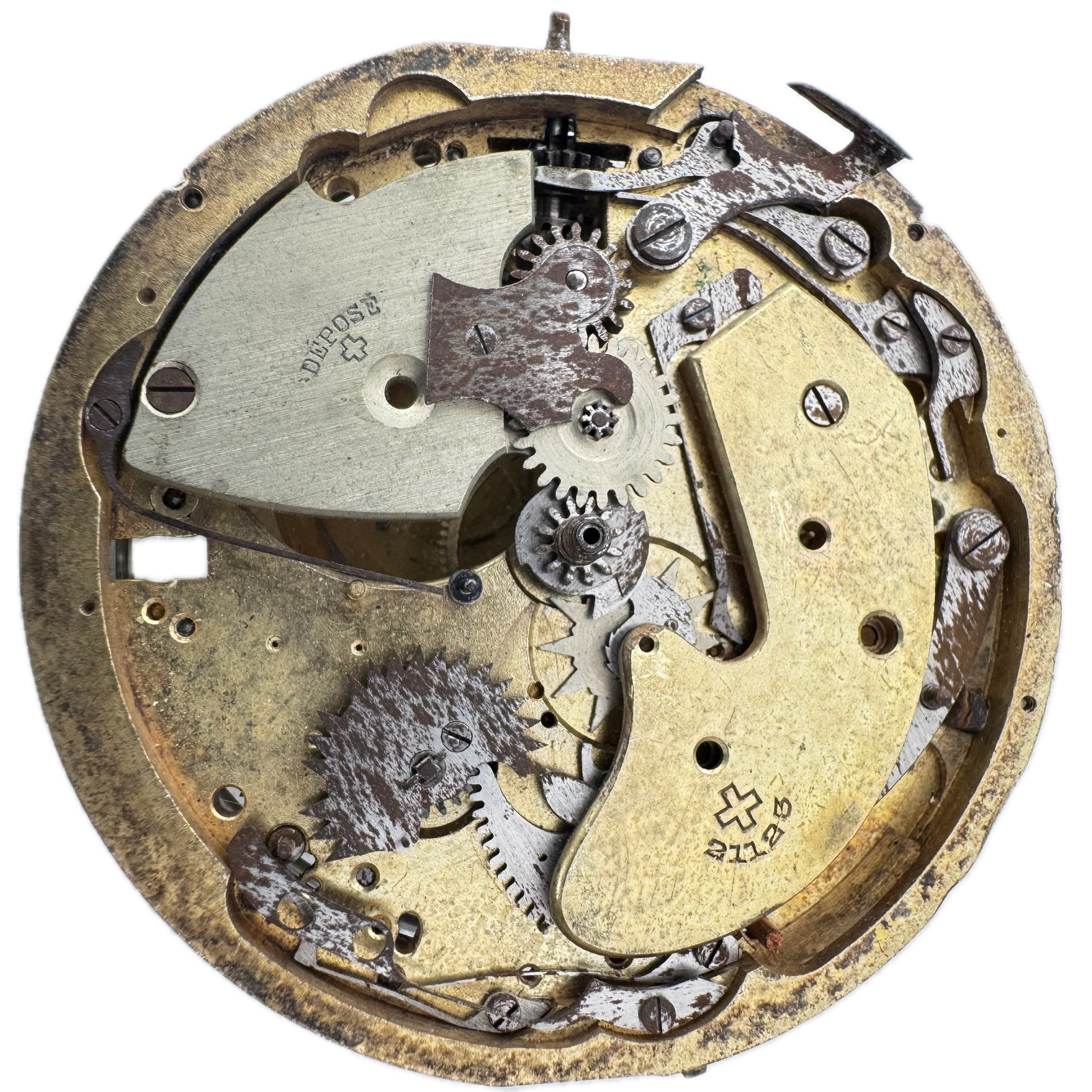 Antique Unbranded Repeater Chronograph Mechanical Pocket Watch Movement Swiss