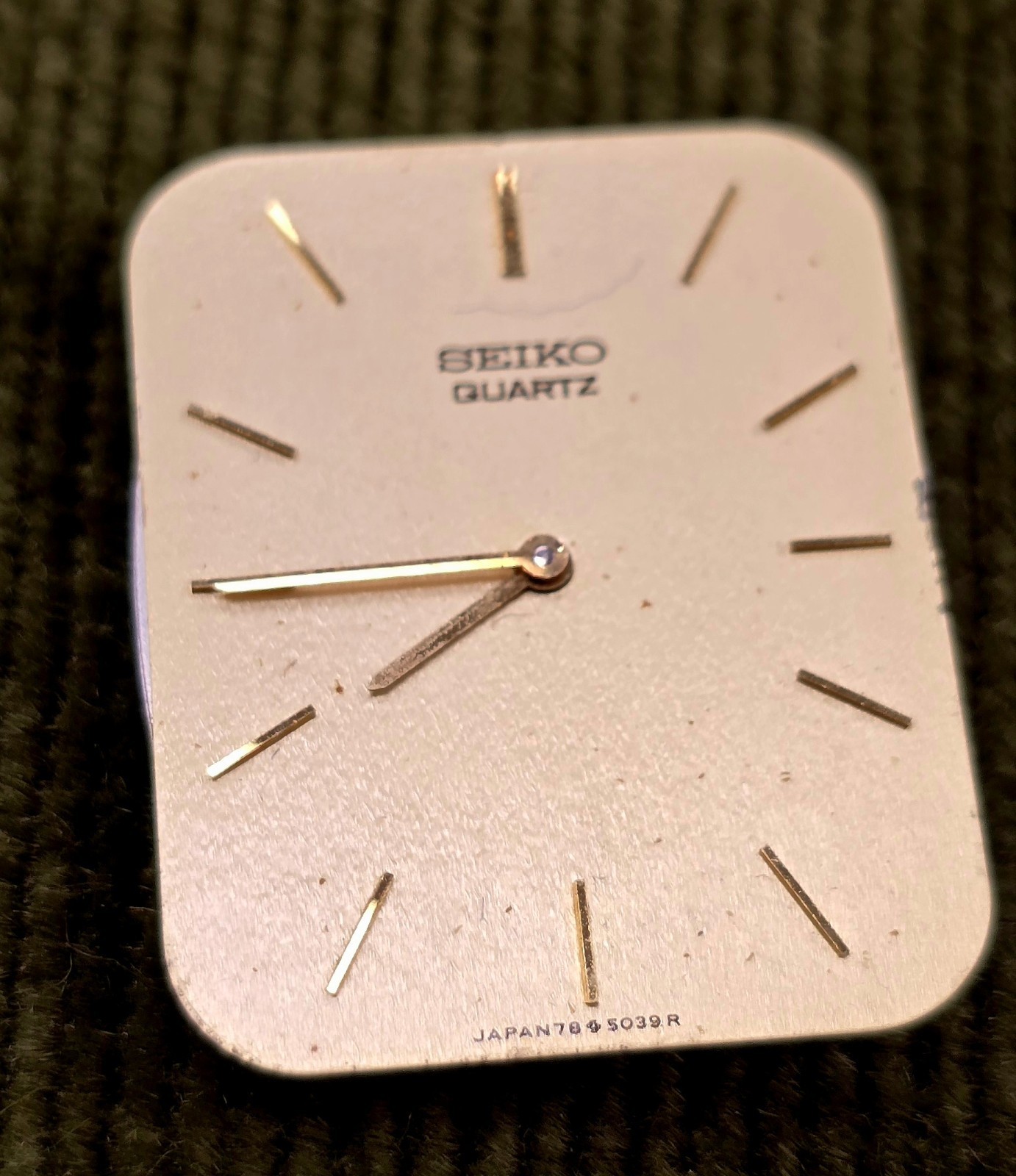 Genuine Seiko 5 Jewel Quartz Watch Movement Dial & Hands 5039R Parts Repair