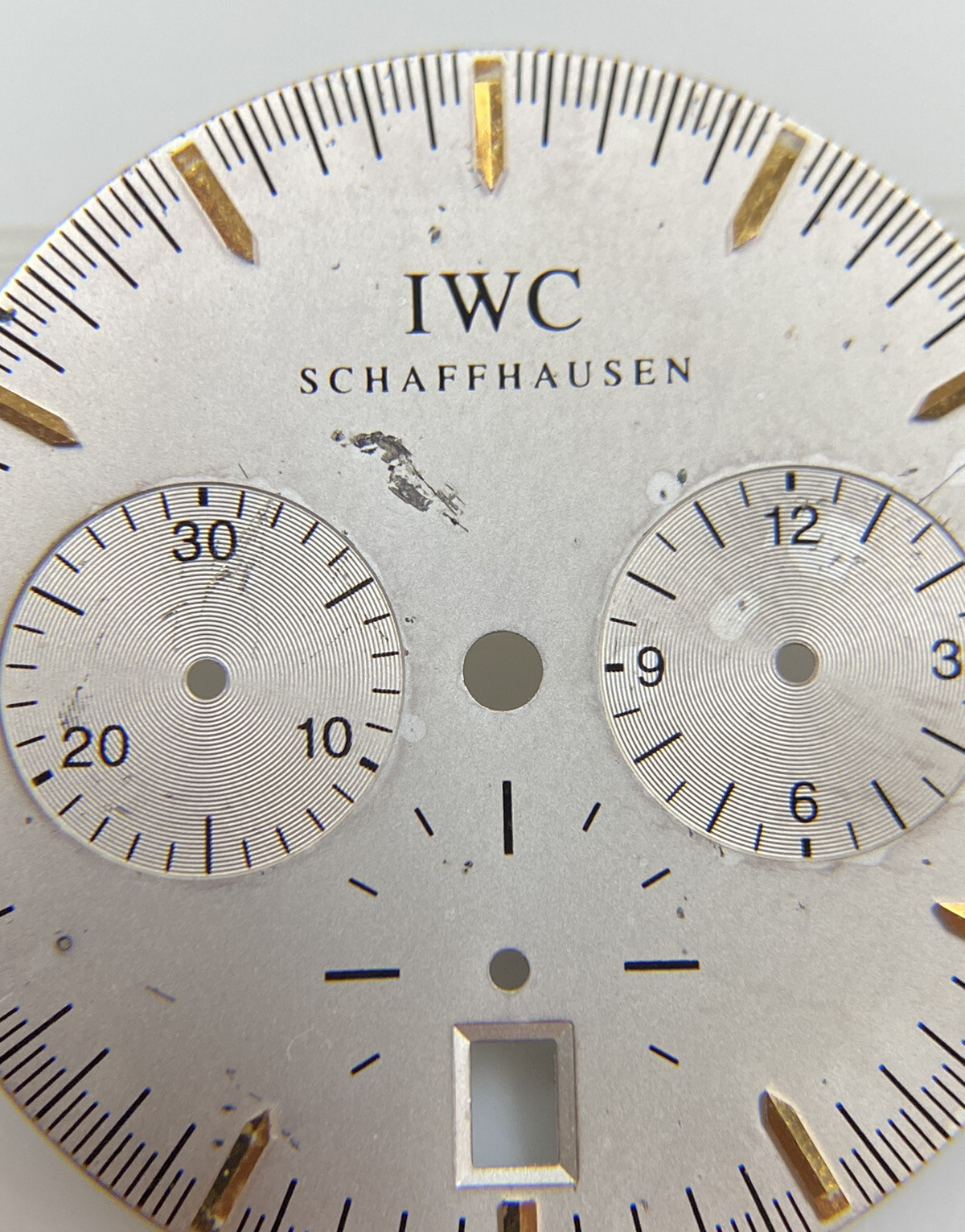 Original IWC Schaffhausen GST Chronograph 3727-03 Silver/Gold 27mm Dial
