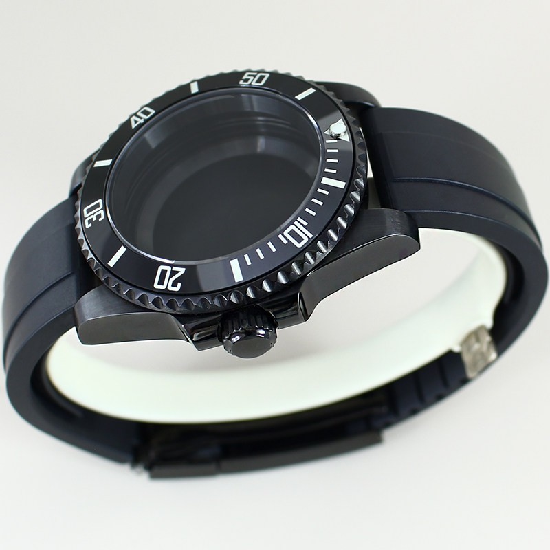 40MM Sapphire Steel Watch Case Accessories Kit Fit Seiko NH34/35/36/38 Movement