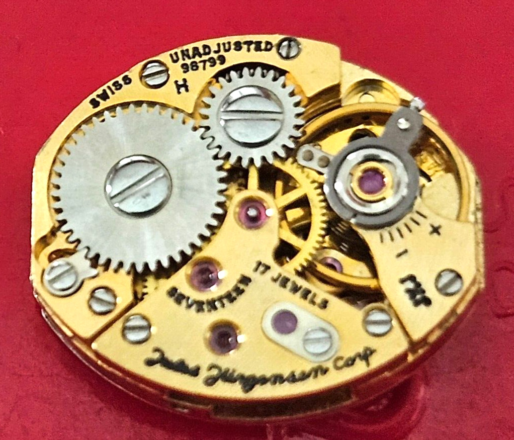 JULES JUGENSEN 1677 17J WATCH MOVEMENT (BALANCE RUNS WITH ROTATION) L425