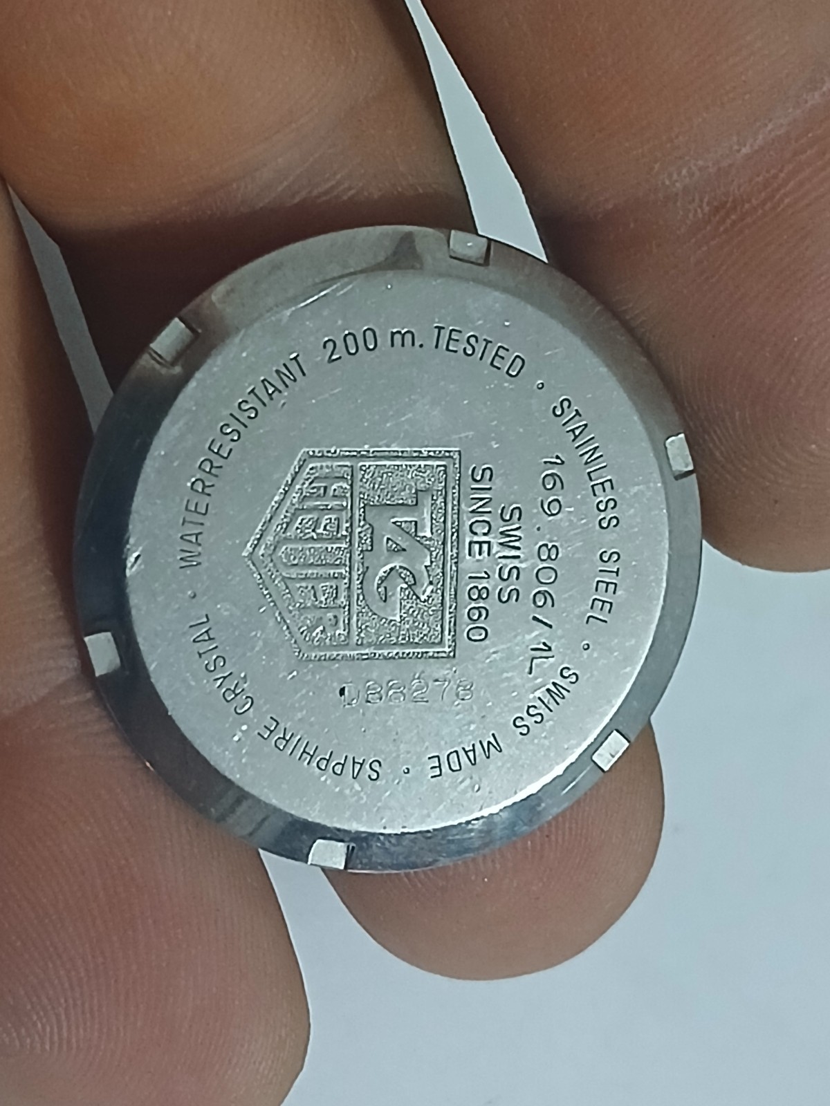 Tag Heuer Fondello Tag Heuer 169.806 /1L Tag Heuer Case Back