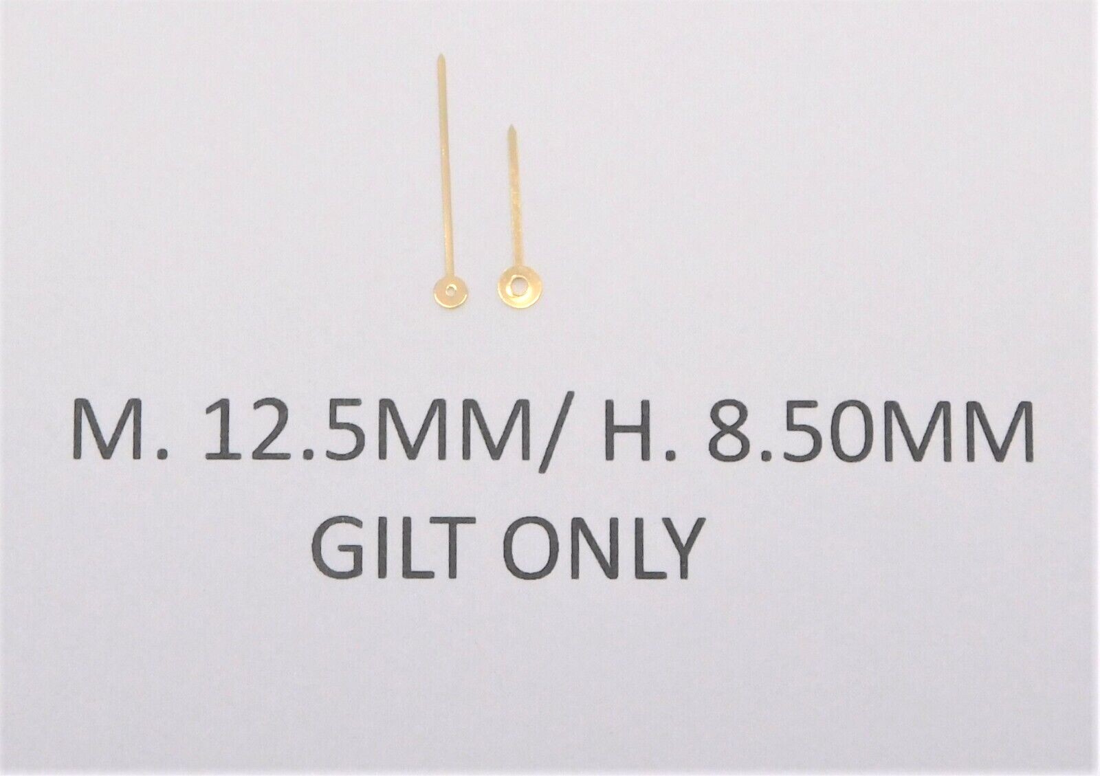 Watch hands 45 x 90- choose gilt or nickel finish and length x 1 pair Swiss