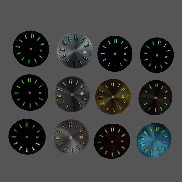 NH05 Dial 31mm Women’s Watch Accessories Green Luminous for NH05/NH06 Movement