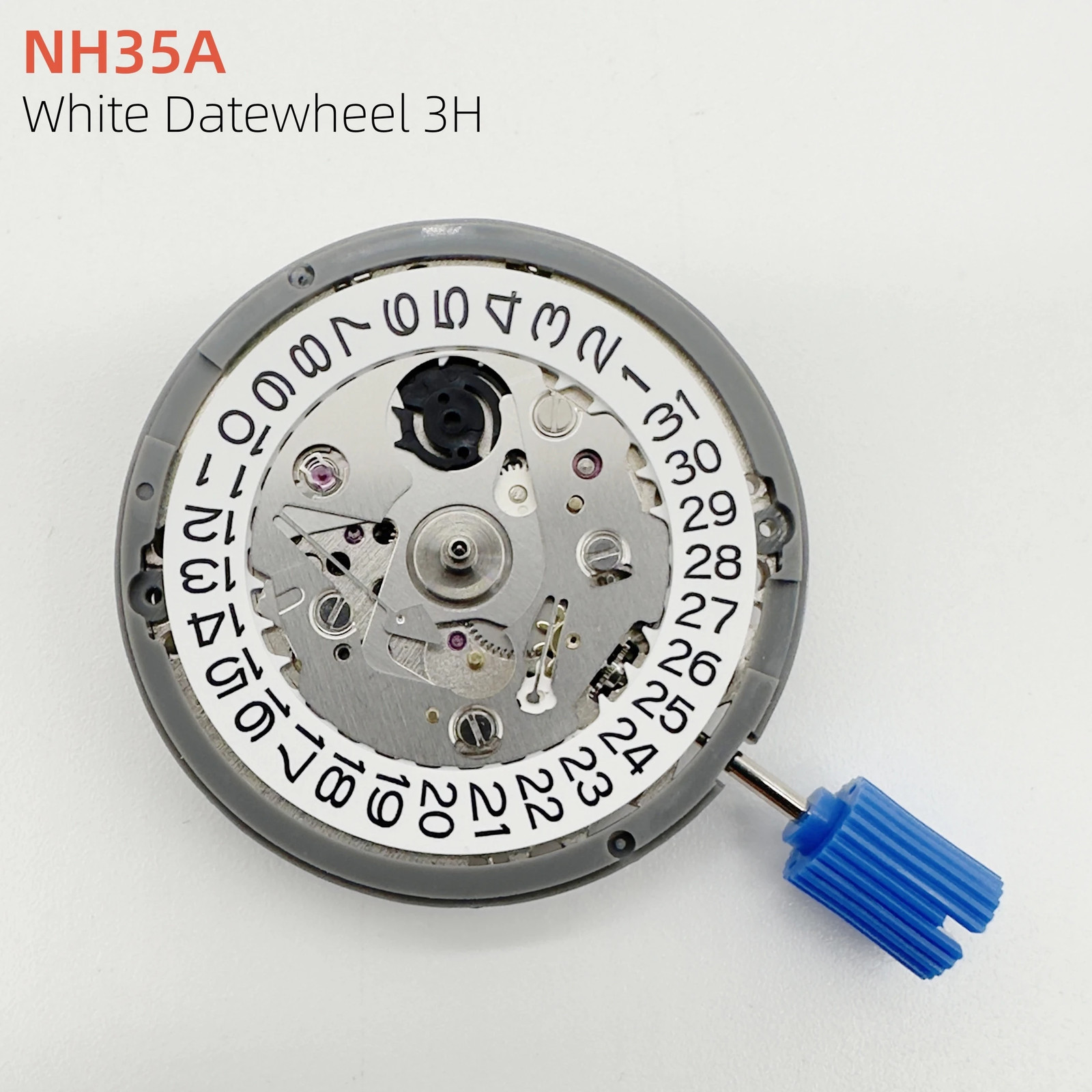 NH35A Movement at 3.0/3.8 O’clock White/Black Datewheel 24 Jewels High Accuracy
