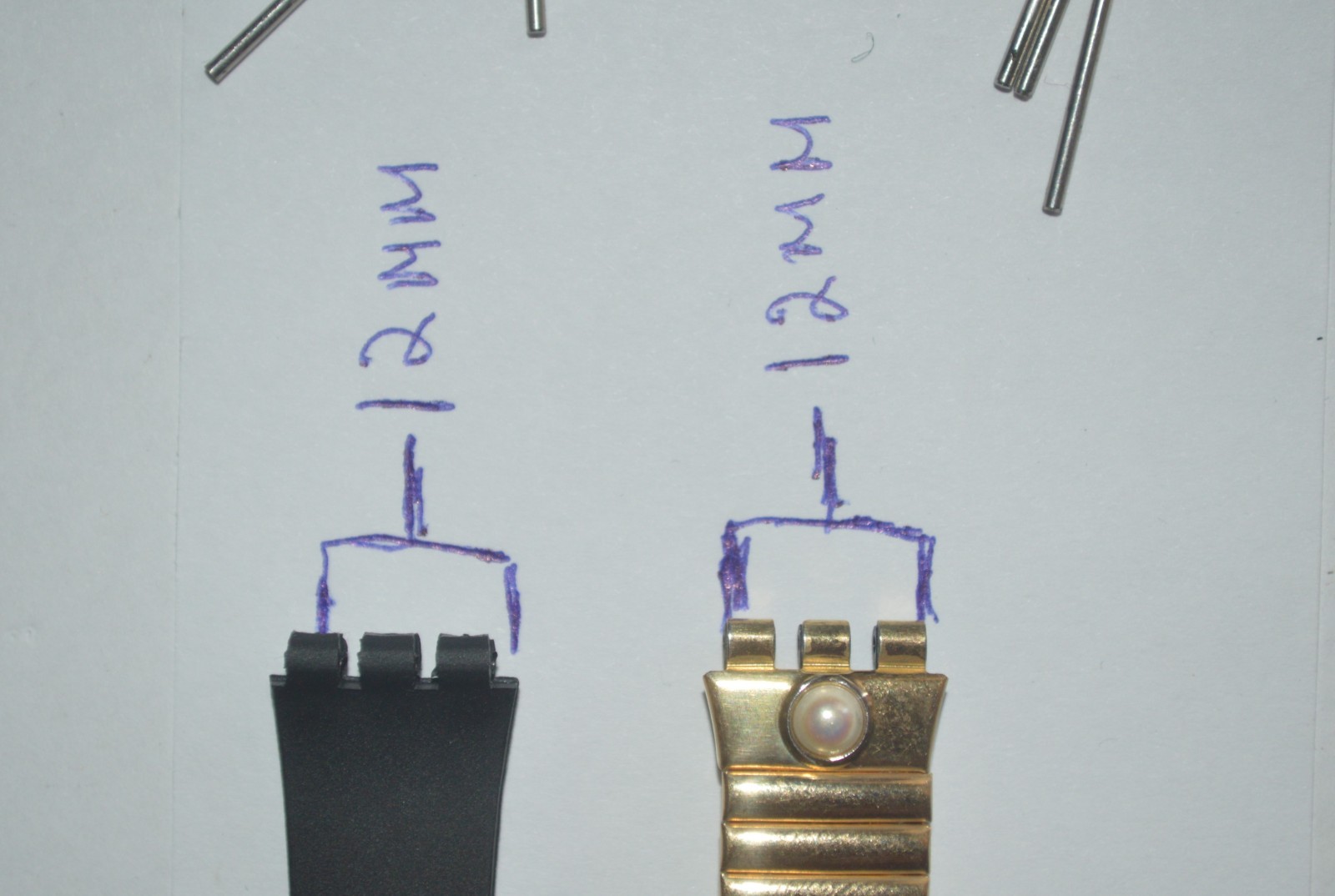 Swatch Watch 10 Metal Pins 5 For 17mm Straps 5 for 12mm Swatch Watch Circa 1990s