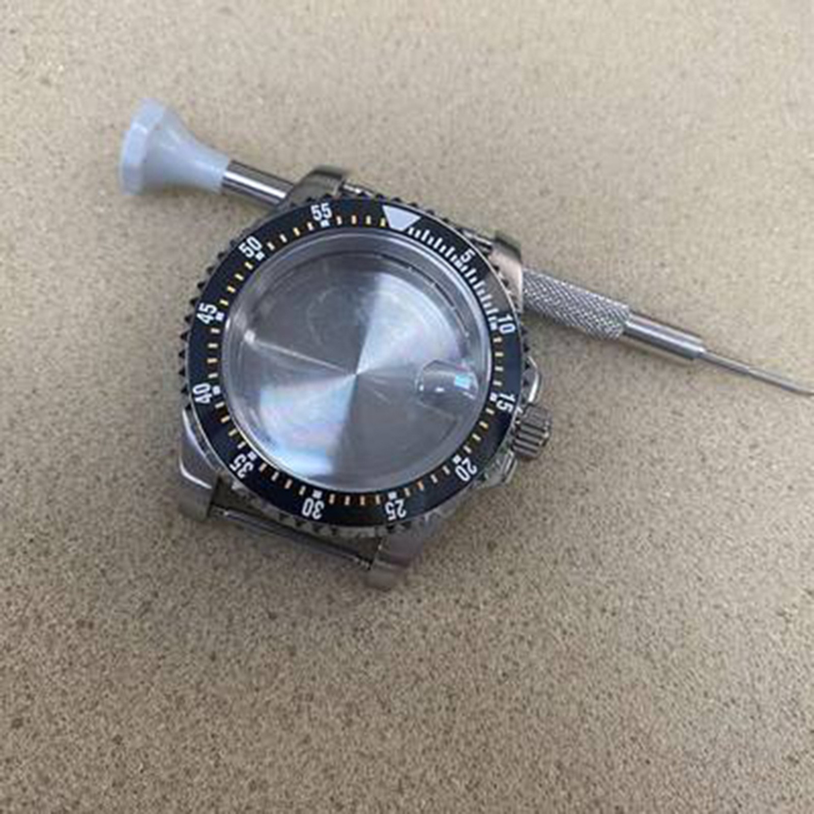 Ceramic Ring Stainless Steel Watch Case 40mm Accessories For NH35/36 Movement