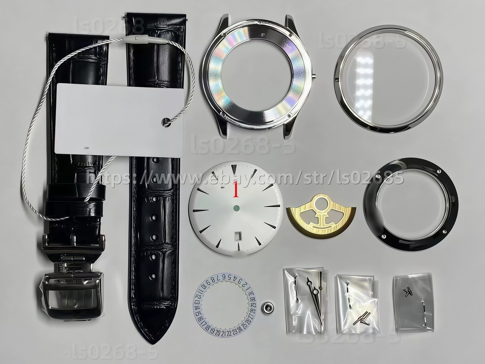 40mm Stainless Steel Watch Case With Band Kit for 2824