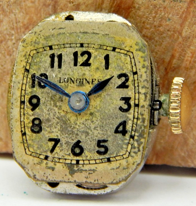 Vintage ladies 17 jewel Longines 411 wrist watch movement with dial and hands