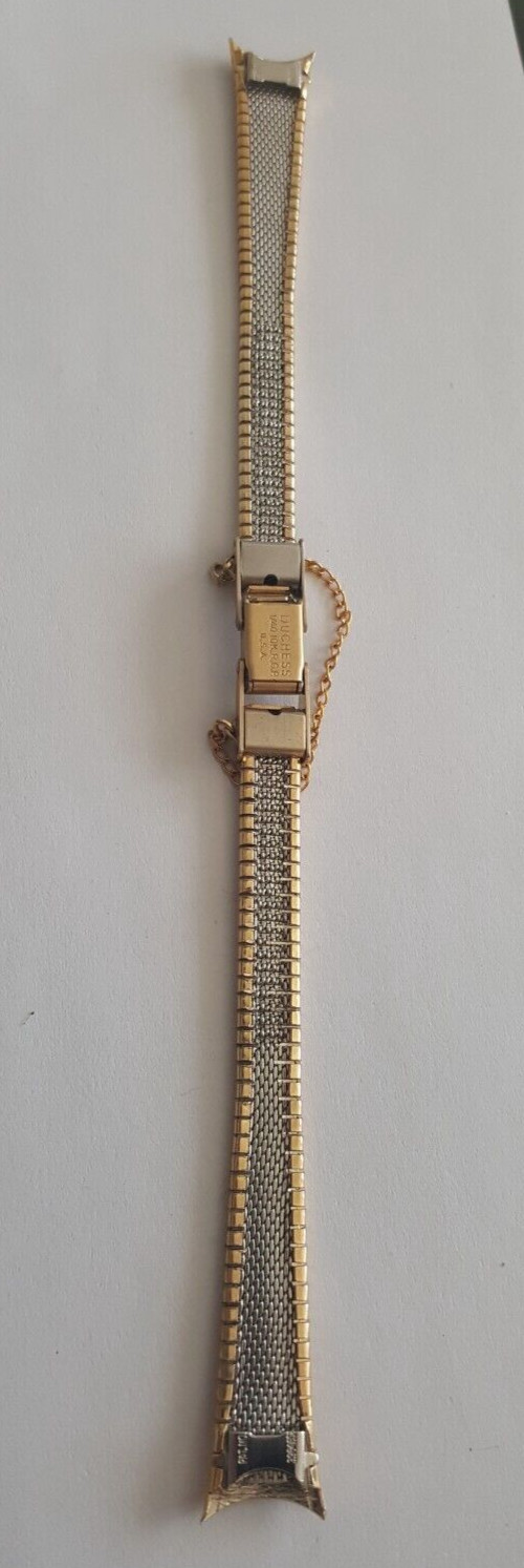 Longines Gold Plated Watch Bracelet With Safety Clasp Chain