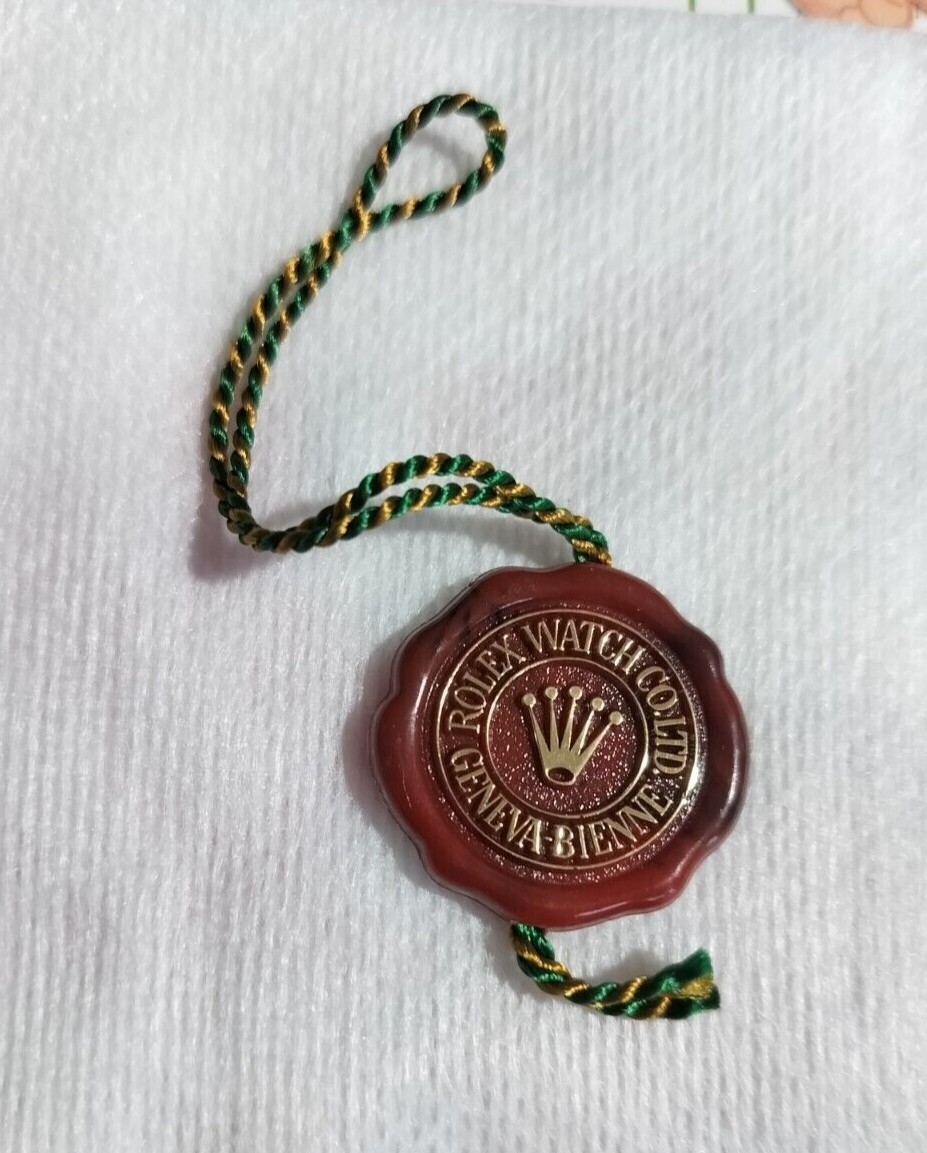 U57534 Rolex Red Seal Hang Tag Frog Foot Hang Tag 1970s ORIGINAL G2U