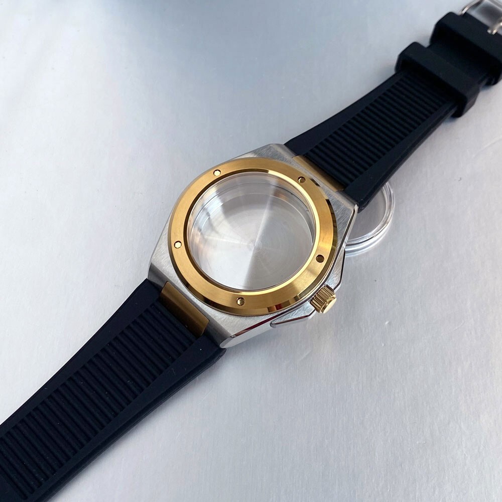 Silver Golden Two Tone Bezel For Engineer Sapphire Watch Case Fit NH35 NH36 NH38