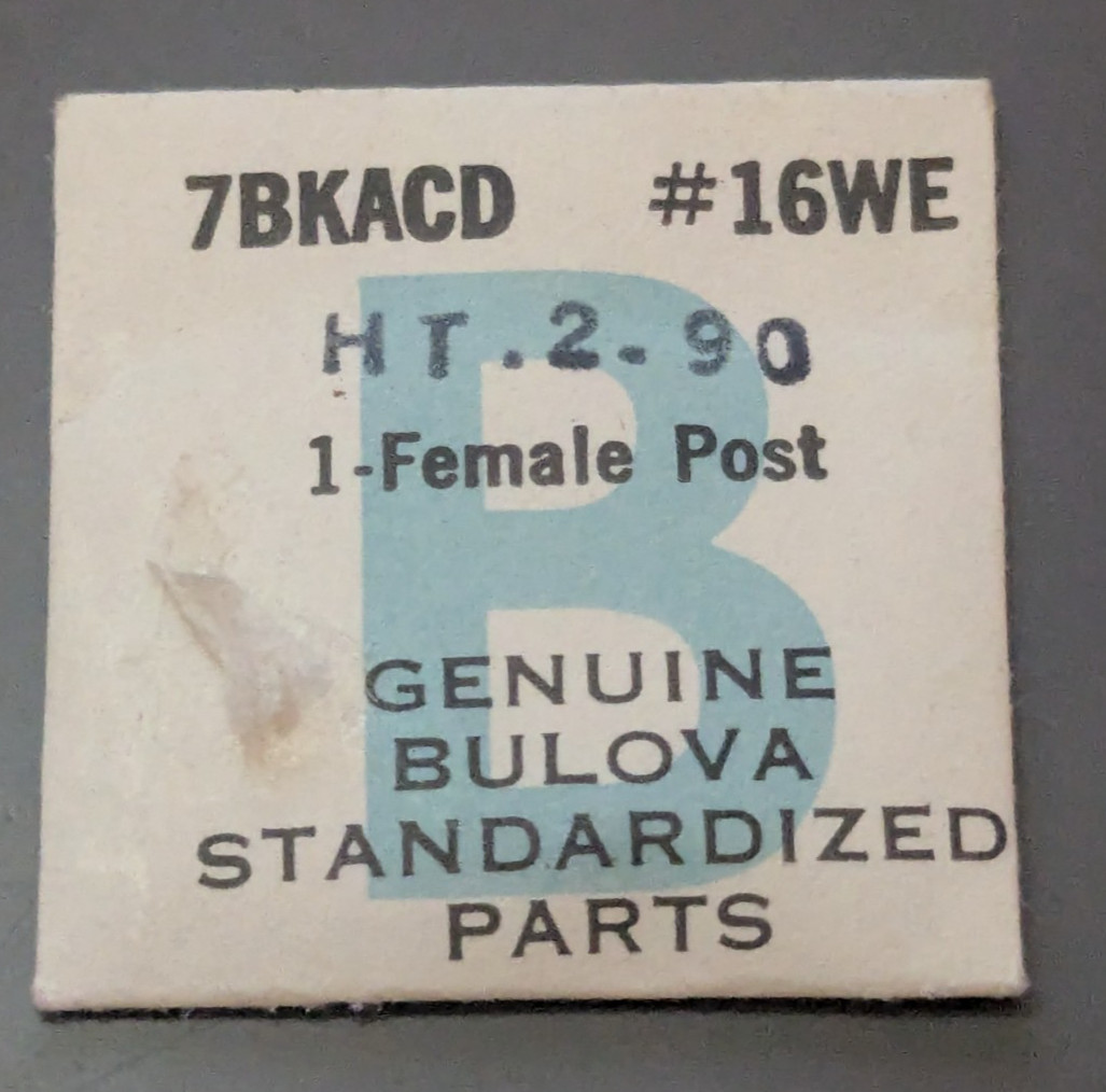 NOS NEW Genuine Bulova Female Post #16WE Watch Part – Various Cal.