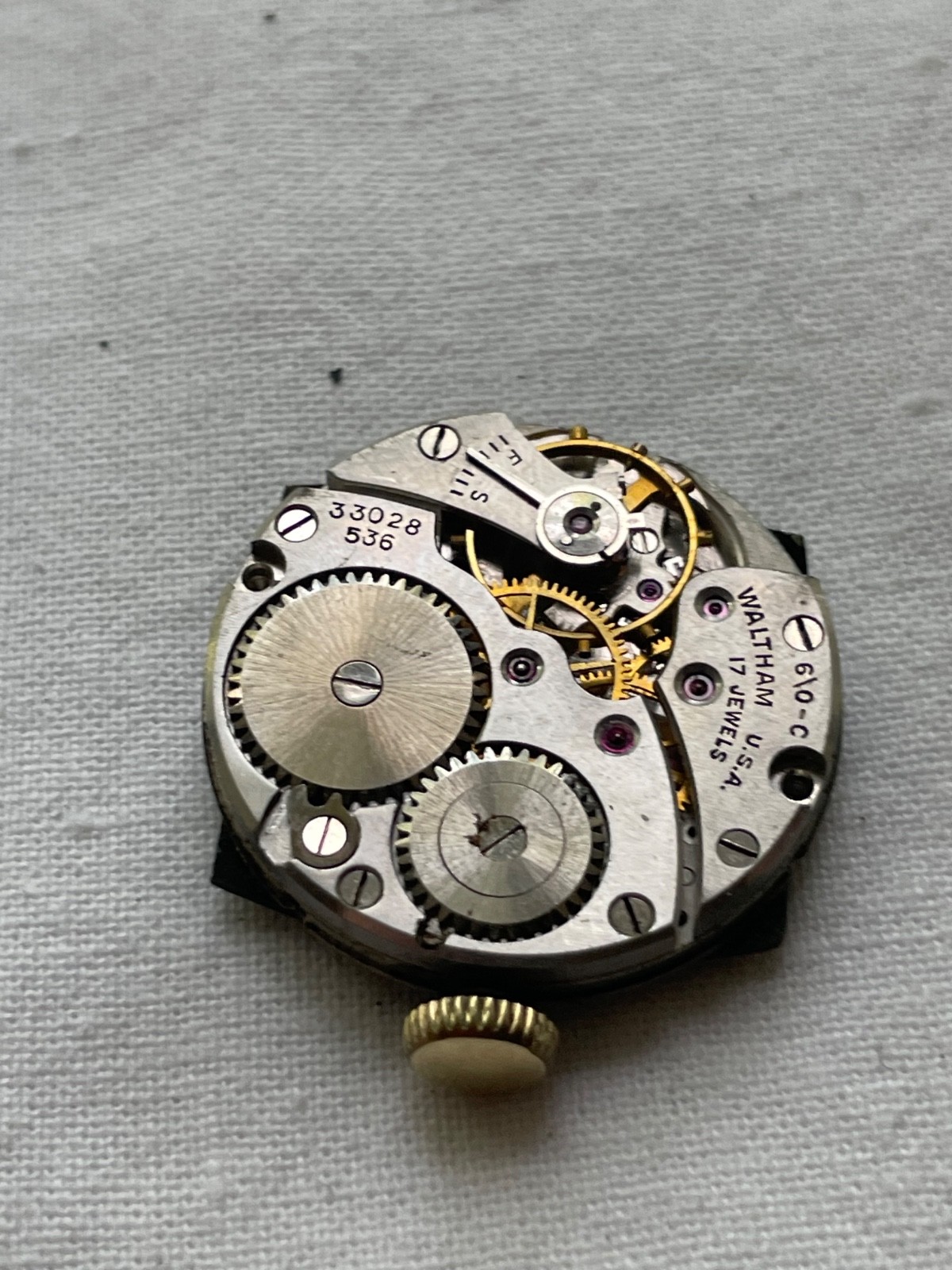 Waltham Premier – movement for mens watch AS IS good balance!, lot 1806