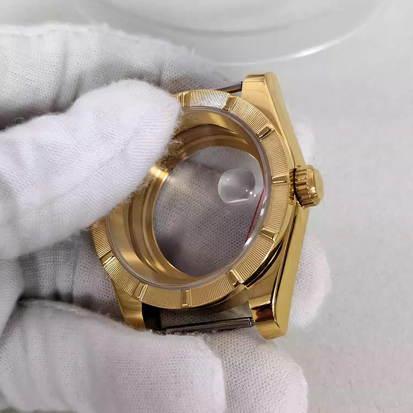 39MM Sapphire Crystal Watch Case See-Through Back for NH35/NH36/4R Movement