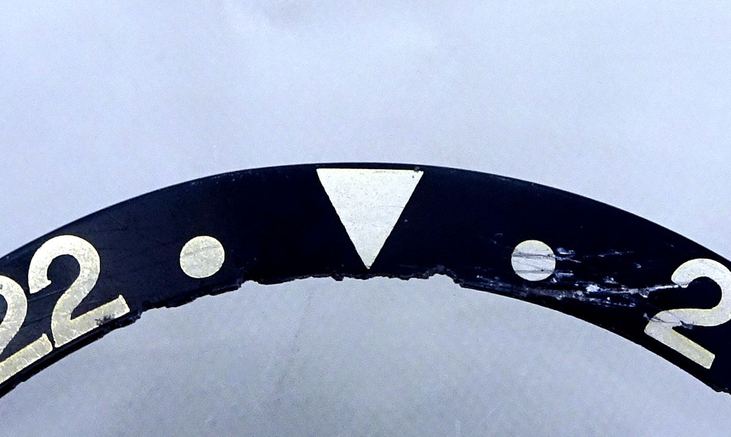 Vintage Used Rolex GMT Master 16713 watch Bezel Black Insert Part