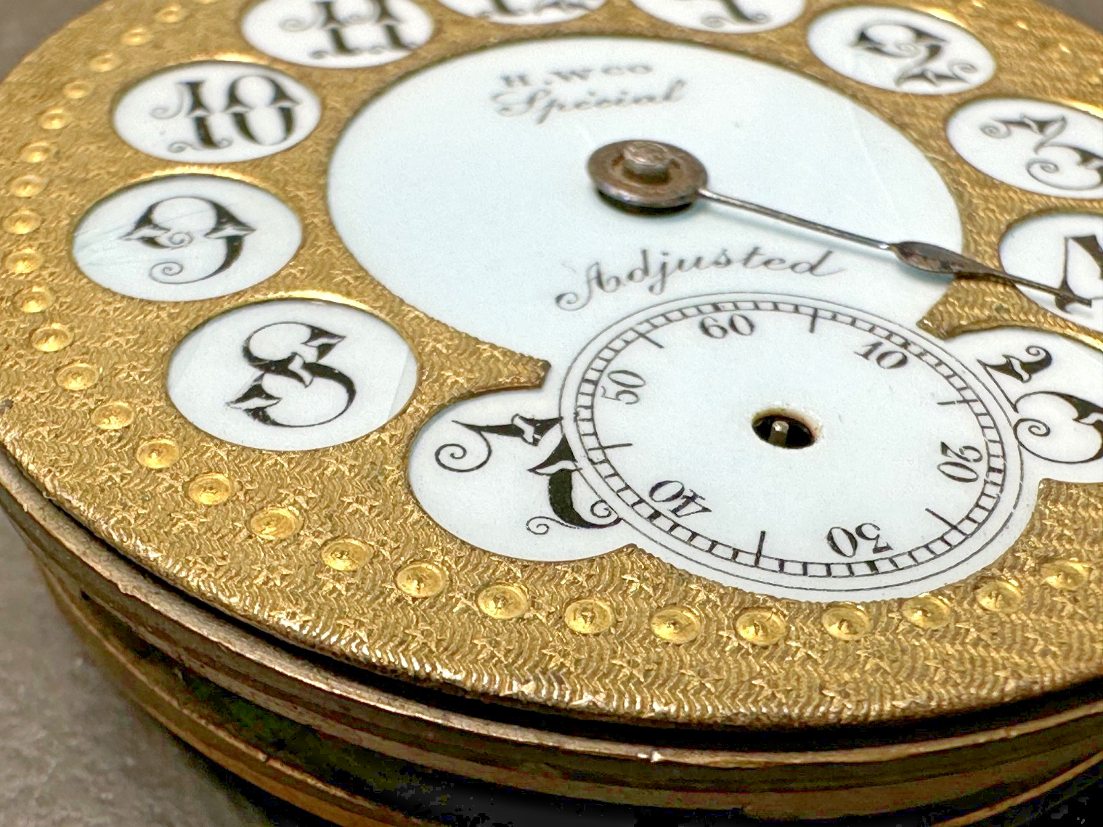 ANTIQUE H W CO SPECIAL HIGHLY JEWELED SWISS WATCH BODY FOR PARTS N209