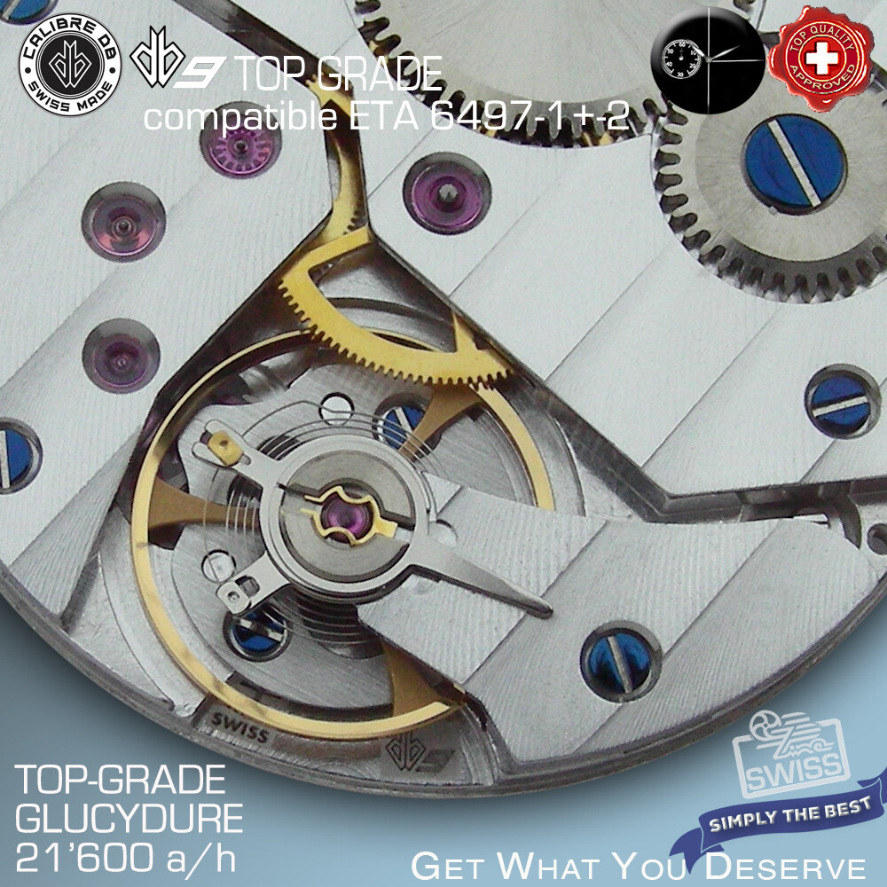 MOVEMENT CALIBRE DB9 CDG compatible ETA 6497-2 TOP GRADE HAND WIND SWISS MADE