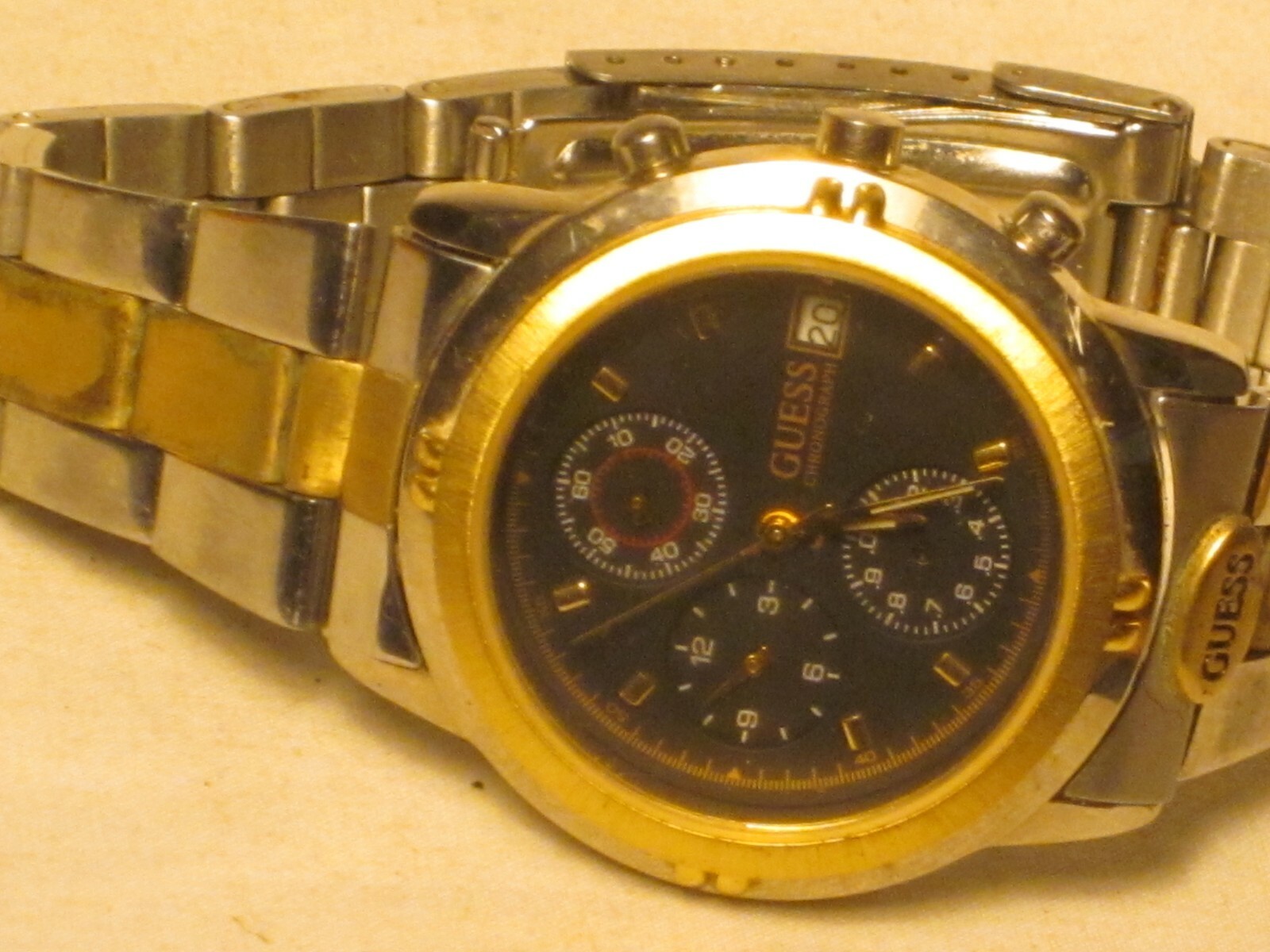 parts repair GUESS Chronograph wrist watch watch 1995 date time wristwatch