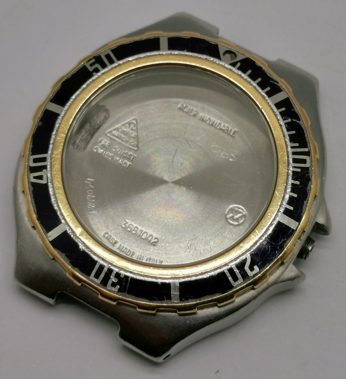 Vtg 1990s Omega Seamaster 368.1042 Pre-Bond 2 Tone Gold & Steel 36mm Watch Case