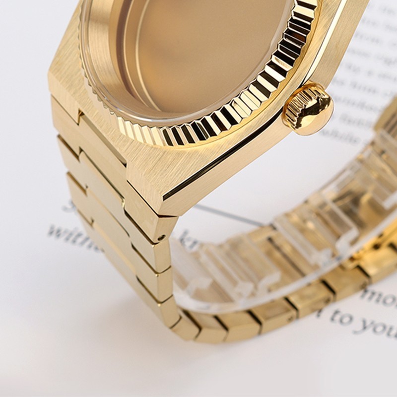 FEIYASHI Butterfly Clasp Sapphire 40mm Oyster Watch Case For Seiko NH35 Movement