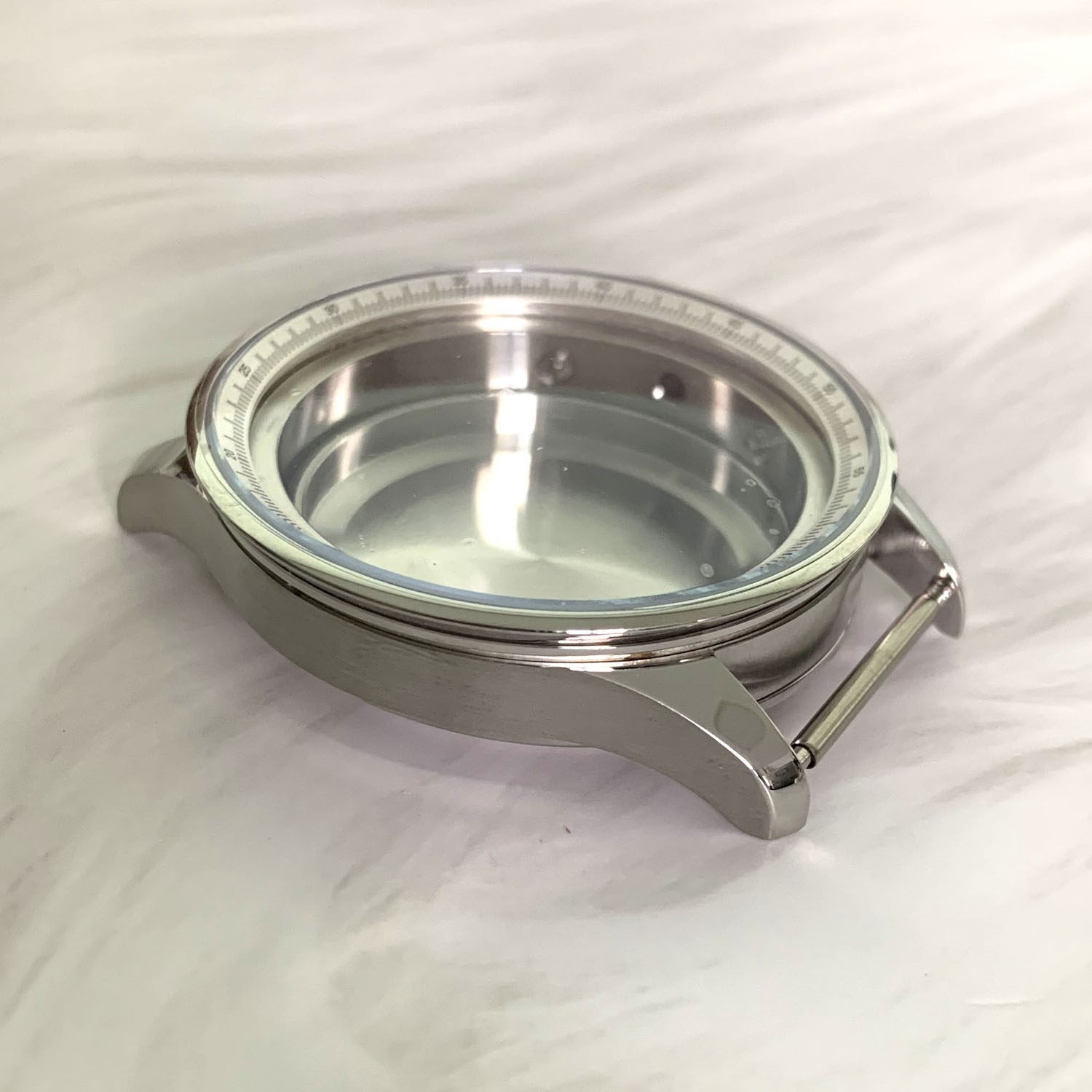 41mm Stainless Watch Case 34.6mm Watch Dial For Vk61 Movement Replacement Parts