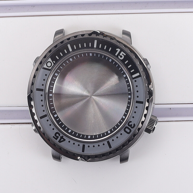 Modified Precision Canned Fish Watch Case Parts For Seiko nh35 36 sapphire glass