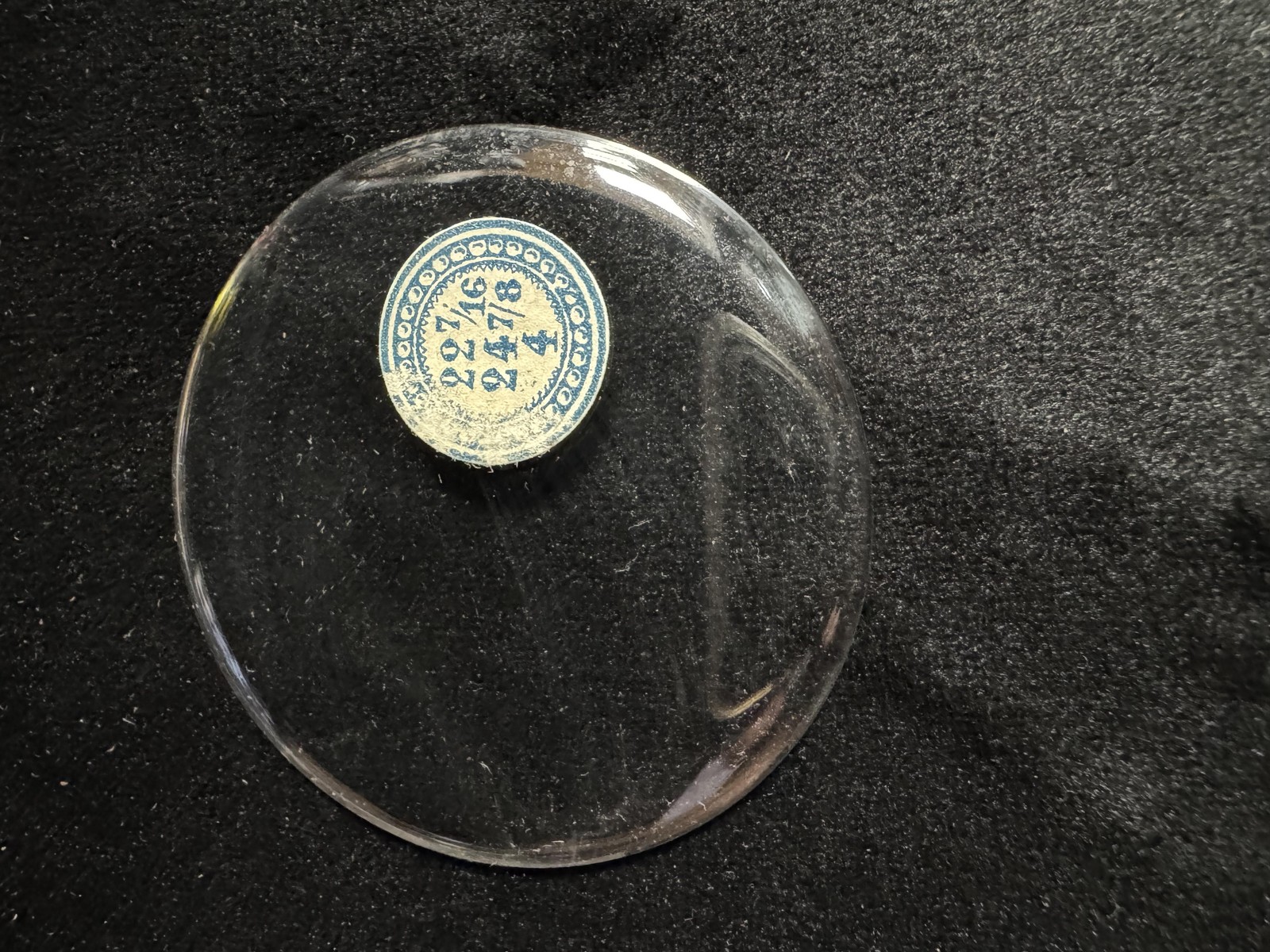 Vintage Round Pocket Watch Glass Crystal Replacement Domed 22 7/16, 24 7/8, 4