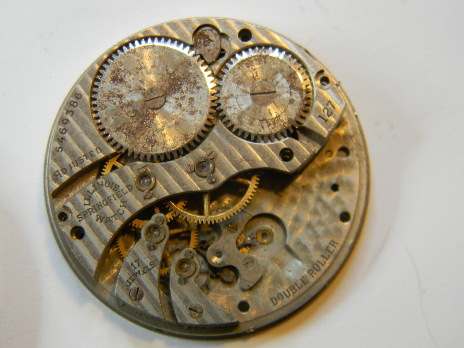6 VINTAGE ILLINOIS 21J PRIVATE LABEL POCKET WATCH MOVEMENT LOT – PARTS OR REPAIR
