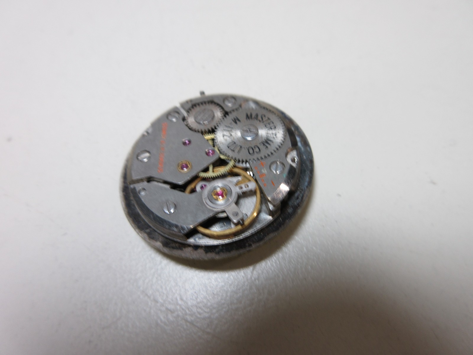 VINTAGE ELGIN SPORTSMAN MENS WRIST WATCH MOVEMENT WATCHMAKER PARTS #121