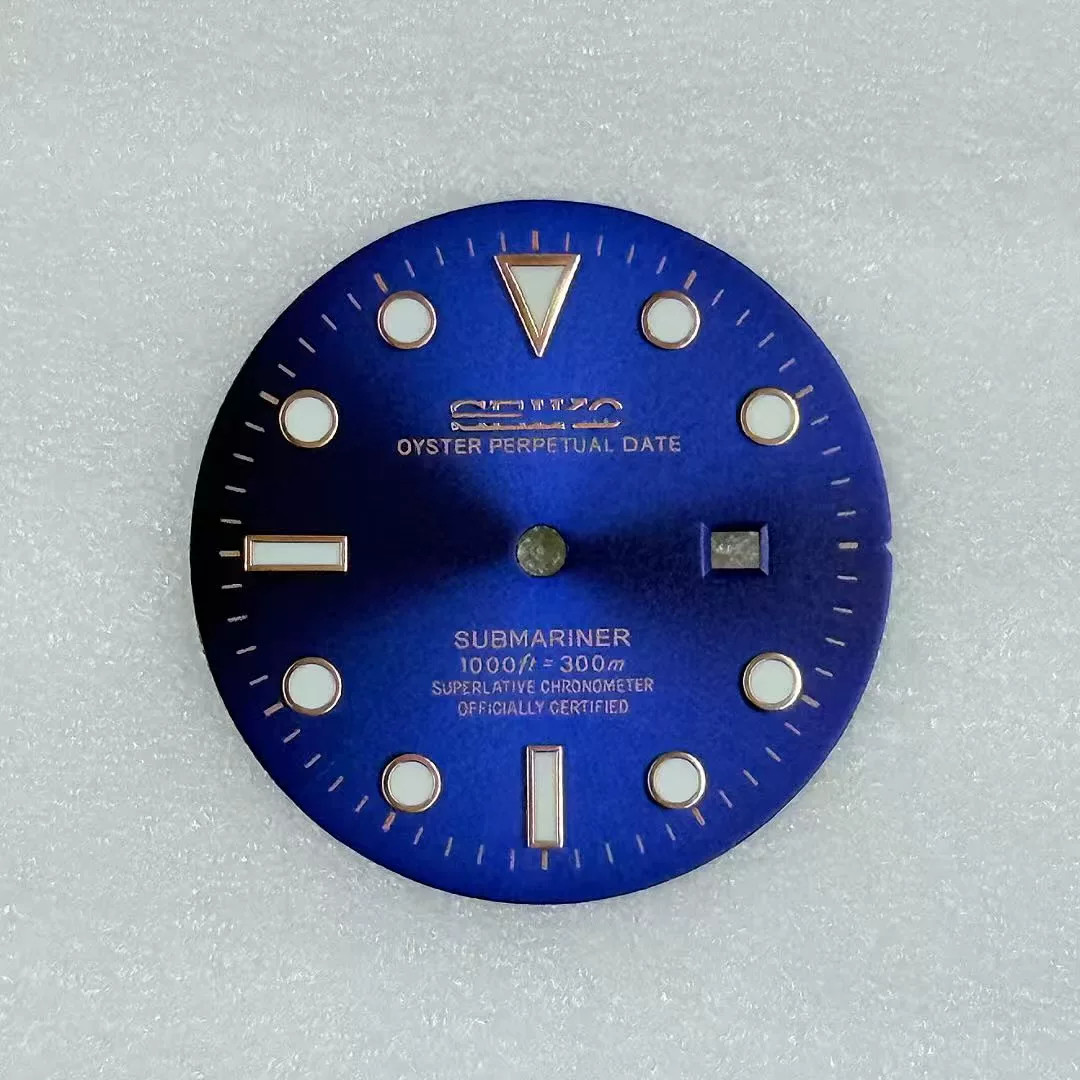 24.5mm SUB Women’s Watch Dial Green Luminous for NH05 Movement Watch Parts