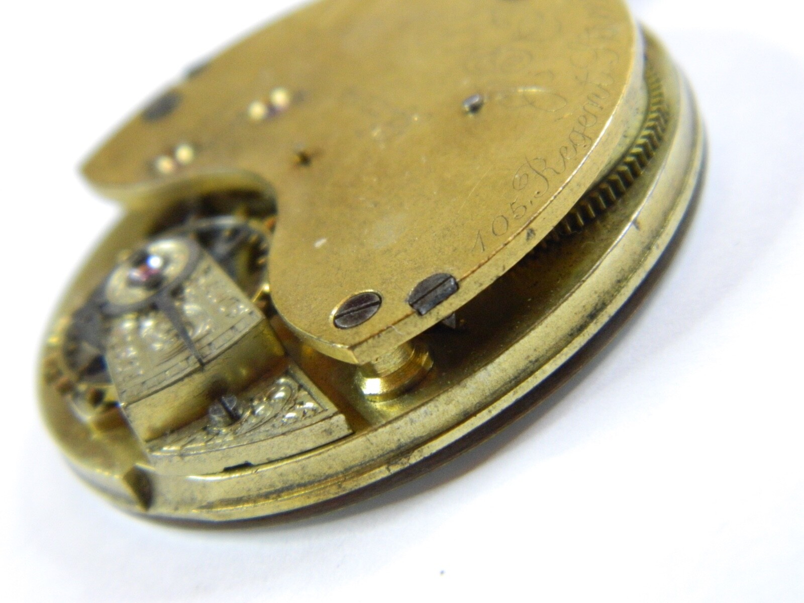 VINTAGE 36mm JR LOSADA ENGLISH LONDON POCKET WATCH MOVEMENT – REPAIR