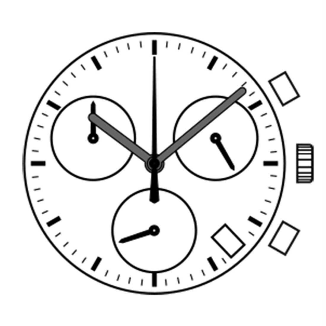 For New Japan Seiko SII / TMI / Epson VK68 Watch Movement 3 Eyes(2,6,10) 3 Hands