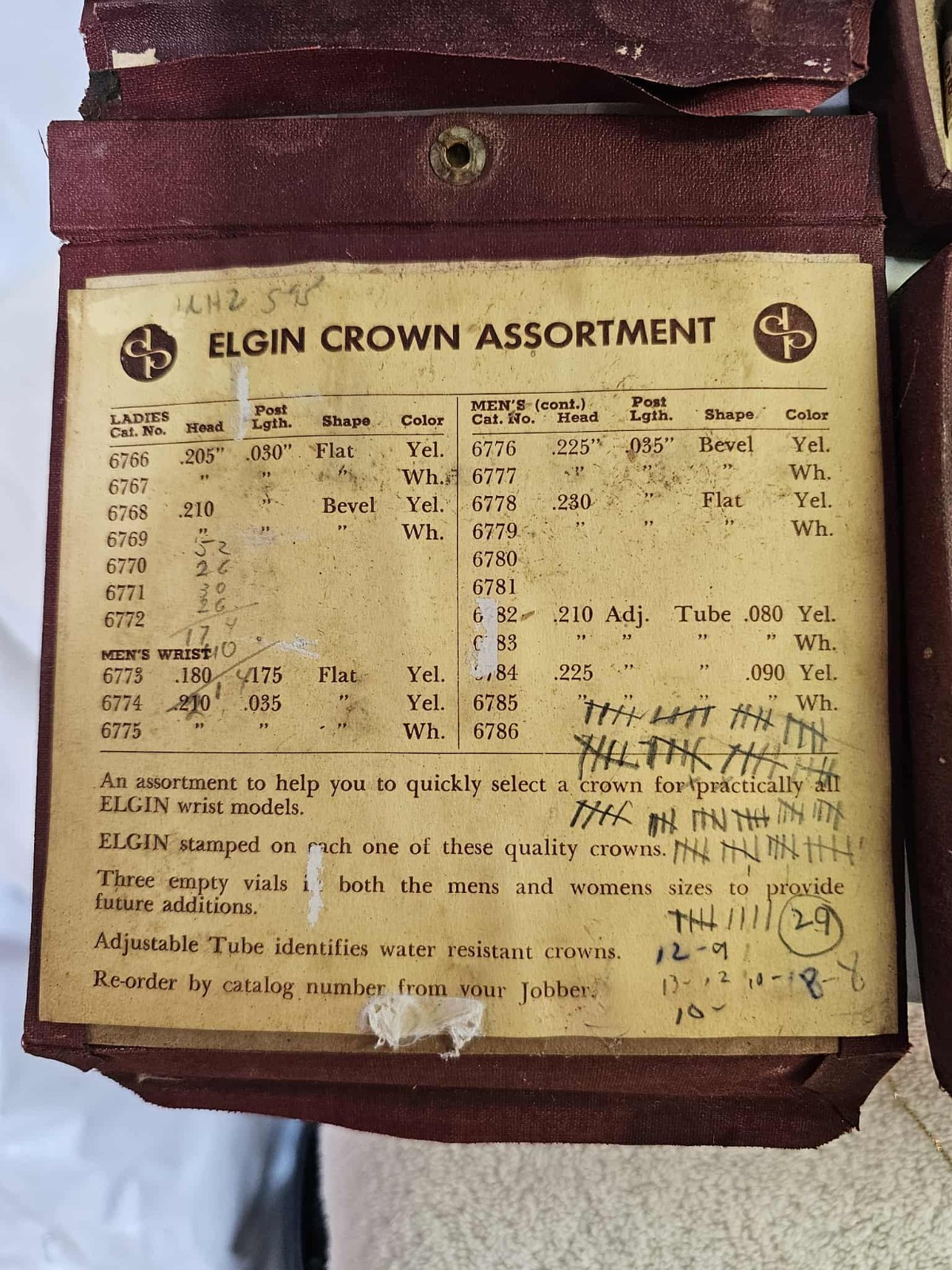 2 Box-Watch Parts Tube/vials ONLY Watch Screw Elgin Crown Assortment- Empty-READ