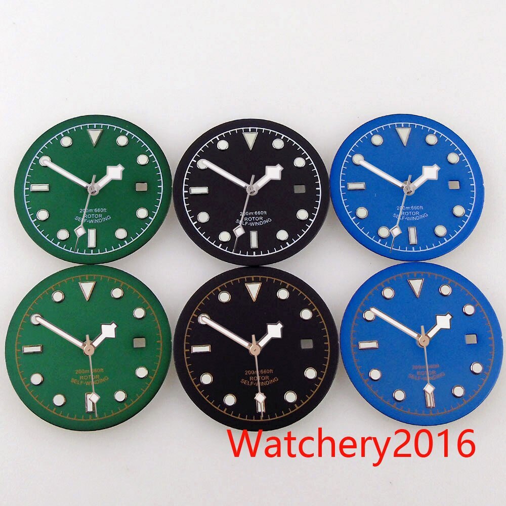 33.5mm Bliger Sterile Watch Dial Hands Fit For NH35 Miyota 8215 DG Date Window
