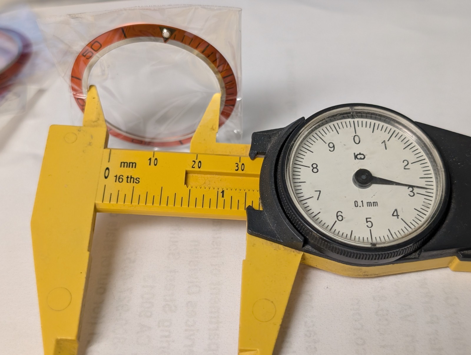 Bezel Insert for Omega 41.1mm diameter Orange and Black New Unbranded beautiful