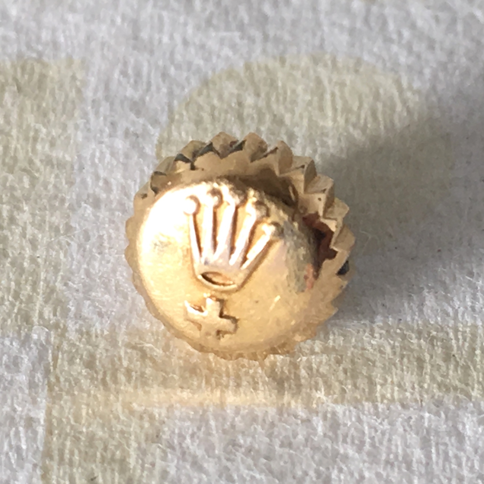 ROLEX BIG BUBBLE OVETTONE 18KT YELLOW GOLD CROSS CROWN 100% GENUINE #W1003