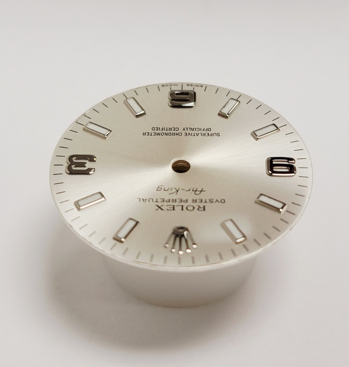 Genuine Factory Rolex Dial Silver Lum & Arabic Air-King 34mm 14000, 14200