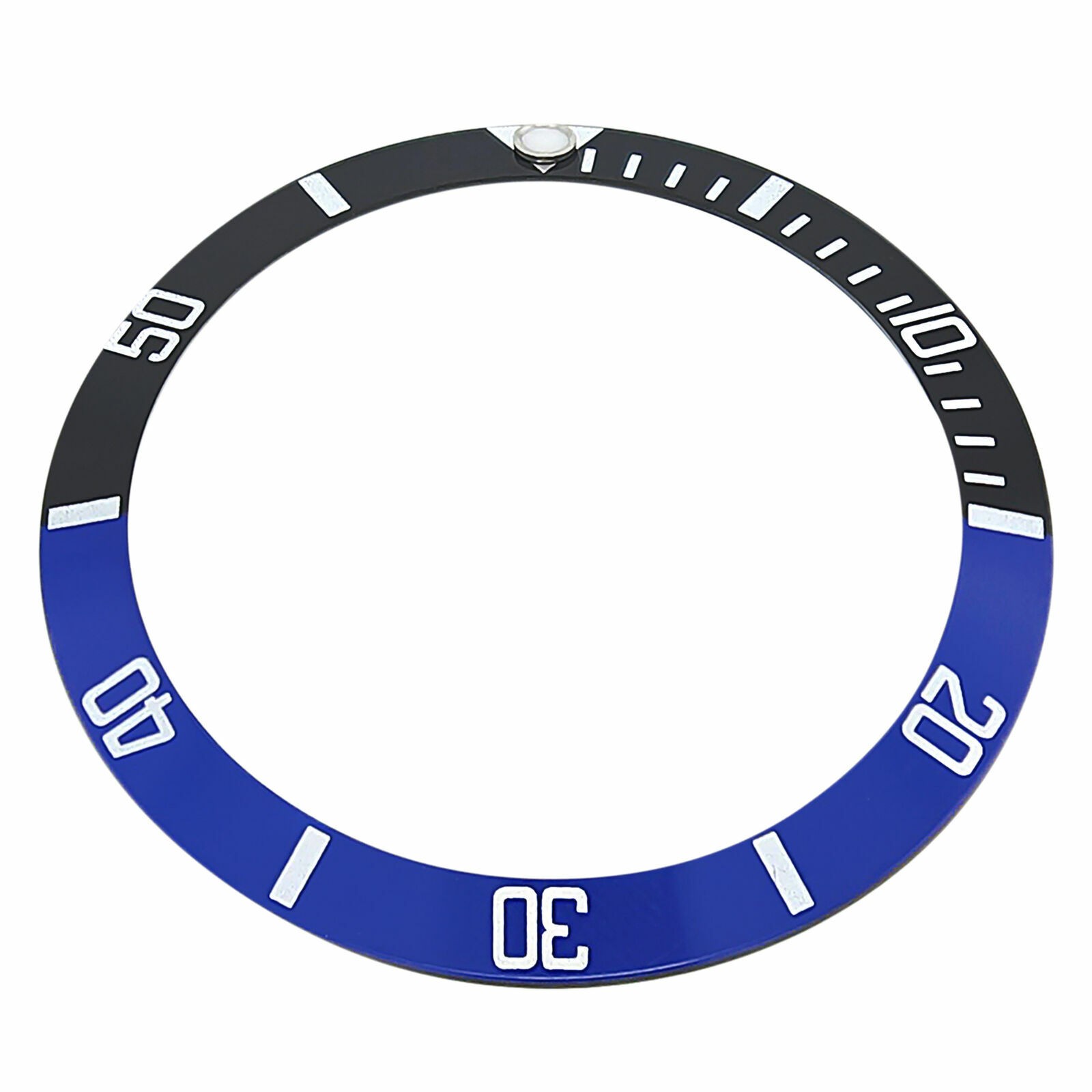 Black Blue Replacement Bezel Insert 37.60mm x 30.70mm Diver Watch