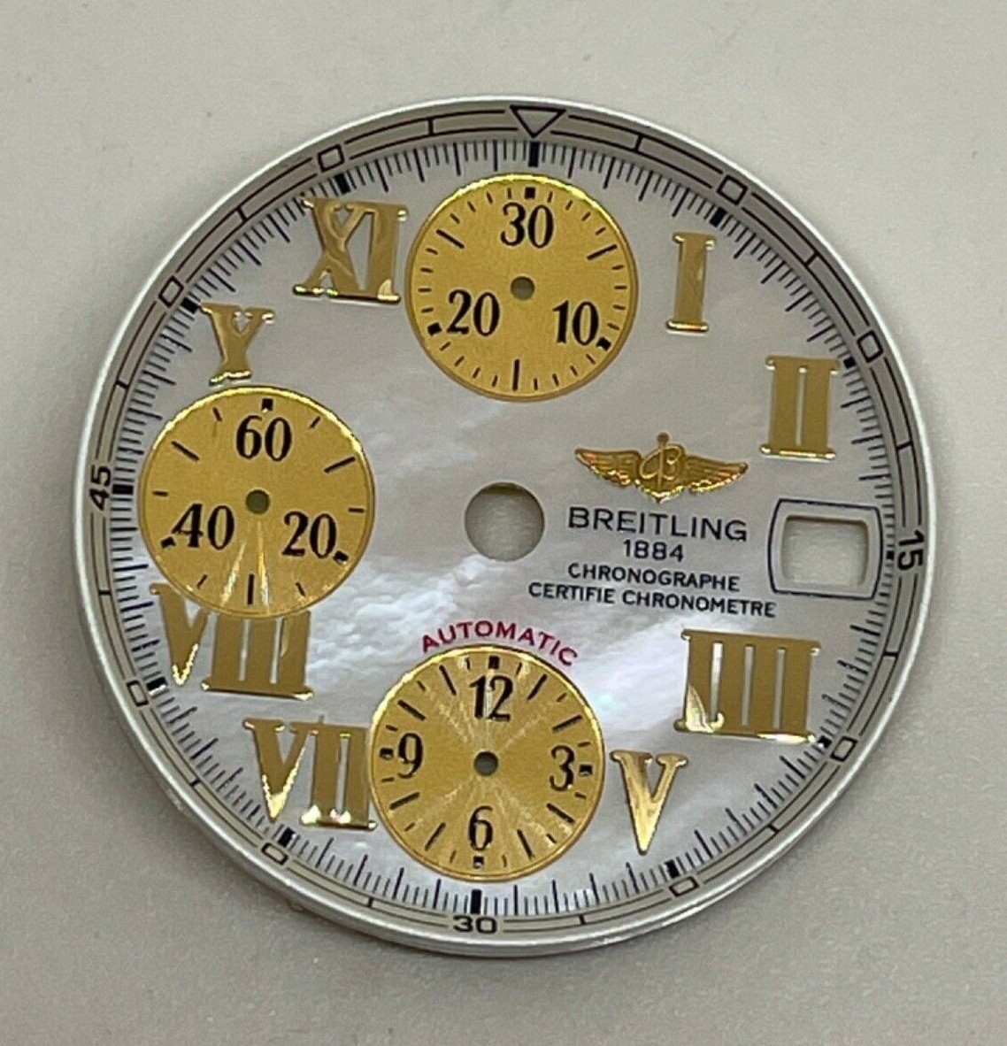 BREITLING 1884 MOTHER OF PEARL DIAL / Chrono Cockpit Automatic Pilot / 28mm