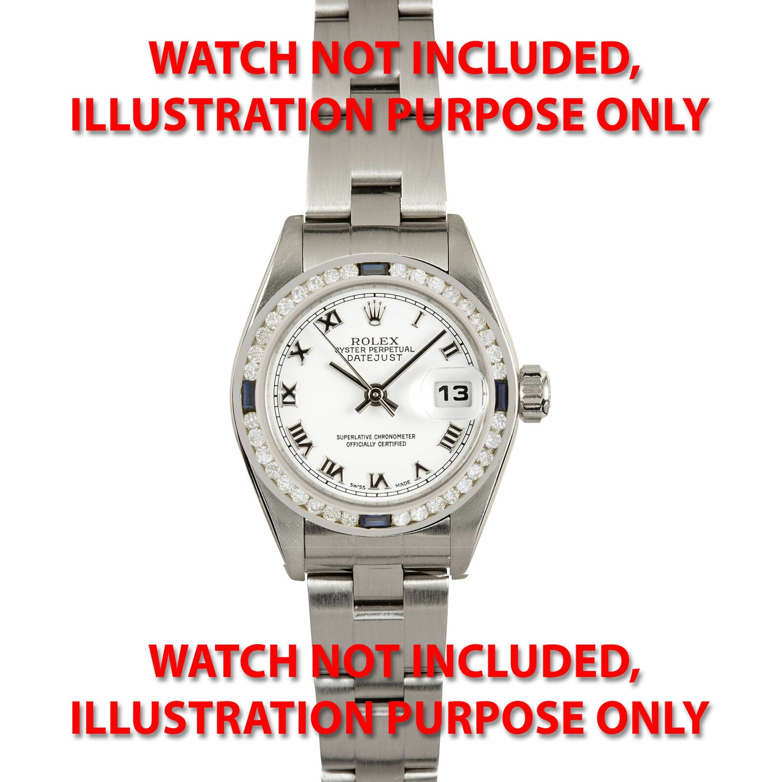 1CT NATURAL DIAMOND BEZEL 18KW FOR ROLEX DATE DATEJUST PRESIDENT WITH SAPPHIRES