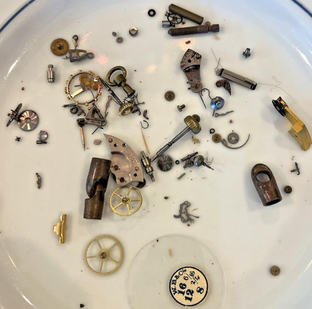 Vintage Watchmaker Estate Lot Movements Tools Parts Howard Elgin Waltham – RARE!