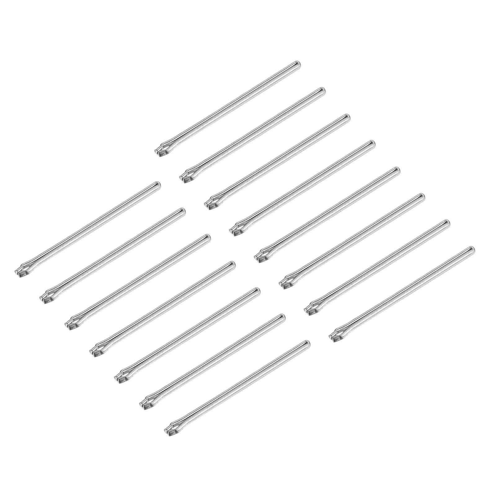 15Pcs 24mm Watch Band Link Cotter Pin, Stainless Steel 1mm Dia. Silver Tone