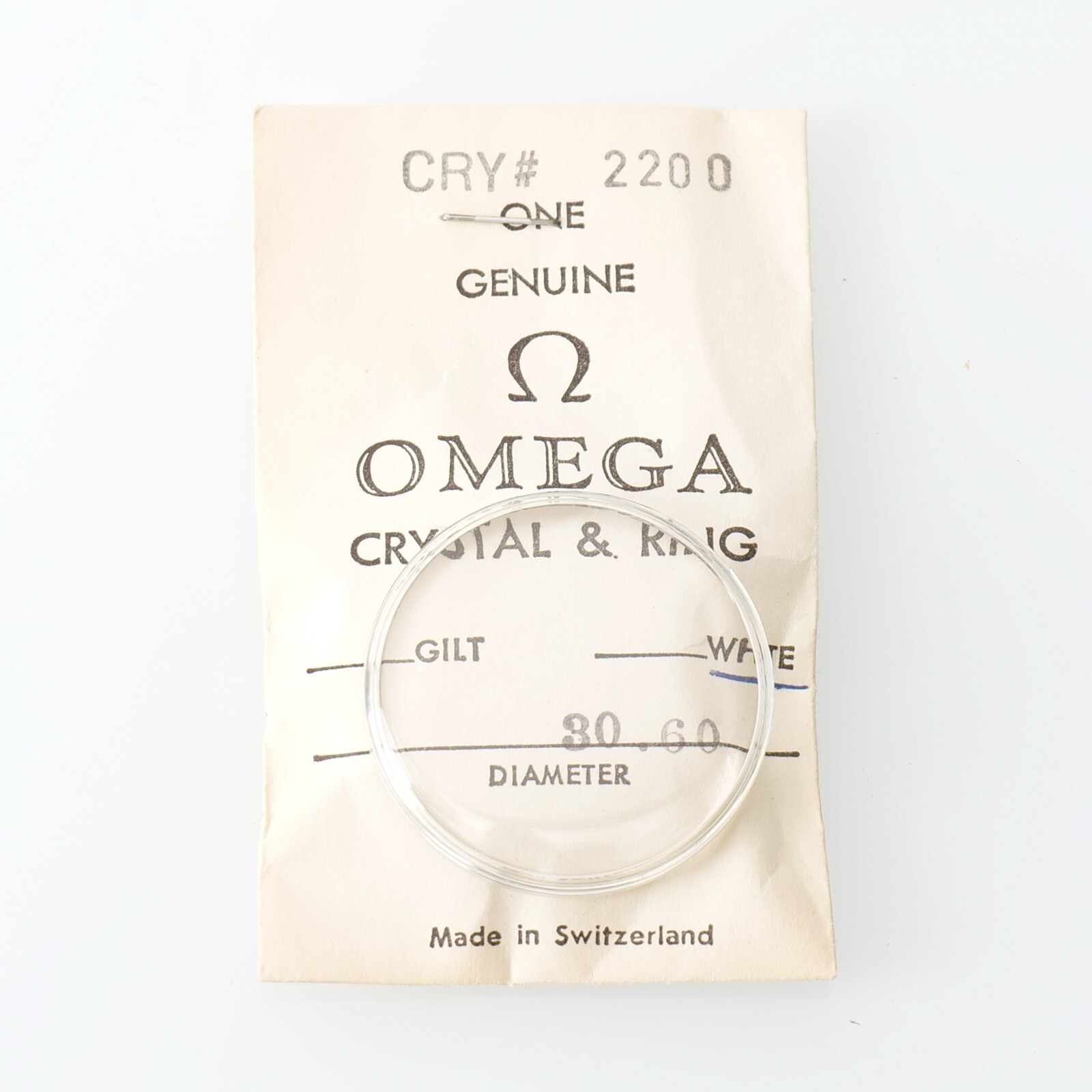 Genuine OMEGA Crystal PZ5143 New Old Stock Silver Tension New Old Stock (OME)