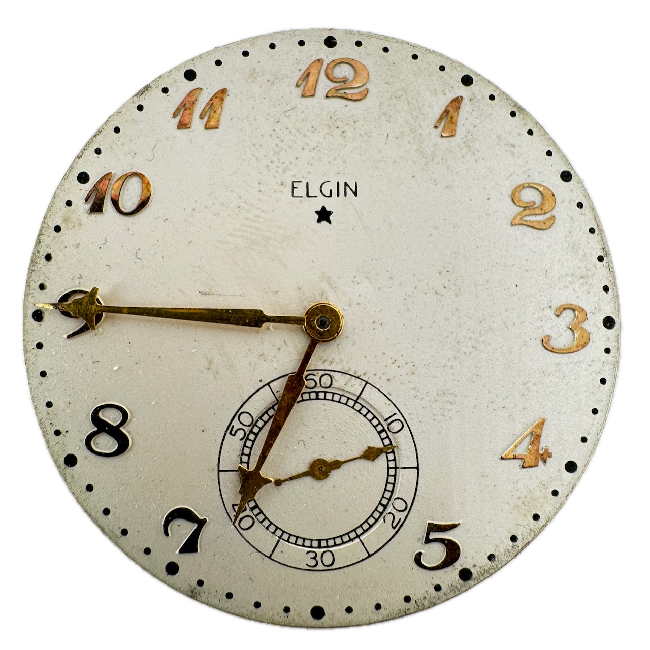 Vintage 12s 1937 Elgin 17J Mechanical Open Face Pocket Watch Movement 495 USA
