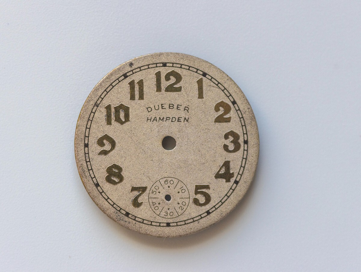 Rare Hampden Dueber Men’s Lever Set WWI Military Style Wrist Watch Dial 26.4mm