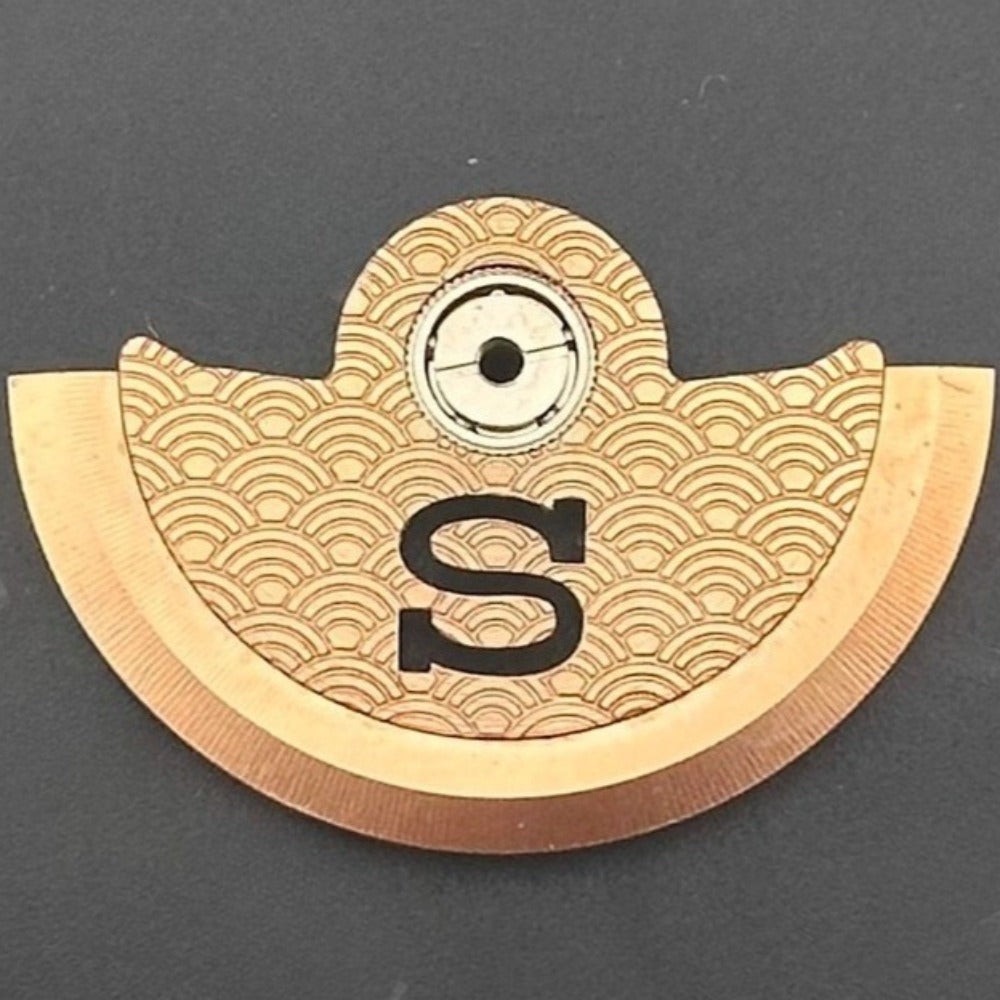 Modified S Carved Rose Golden Fish Scale Rotor Oscillating Weight for NH35 NH36